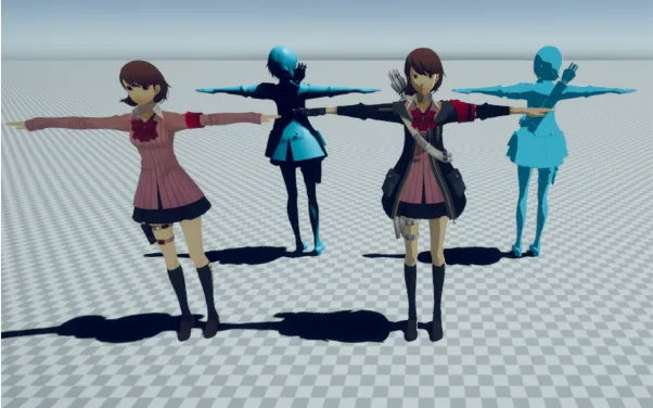 Comparison of My Models Between unity&#x27;s URP and My Cel Shader